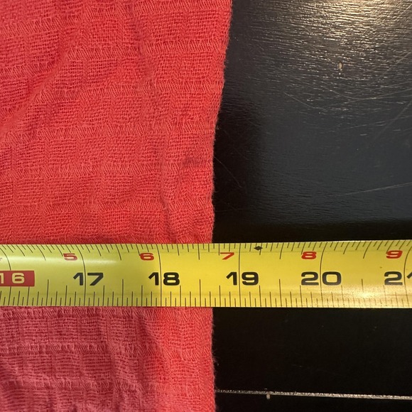 Habitat Blouse Womens Medium Button Front Long Sleeve Textured Tencel Rayon USA - Picture 9 of 10